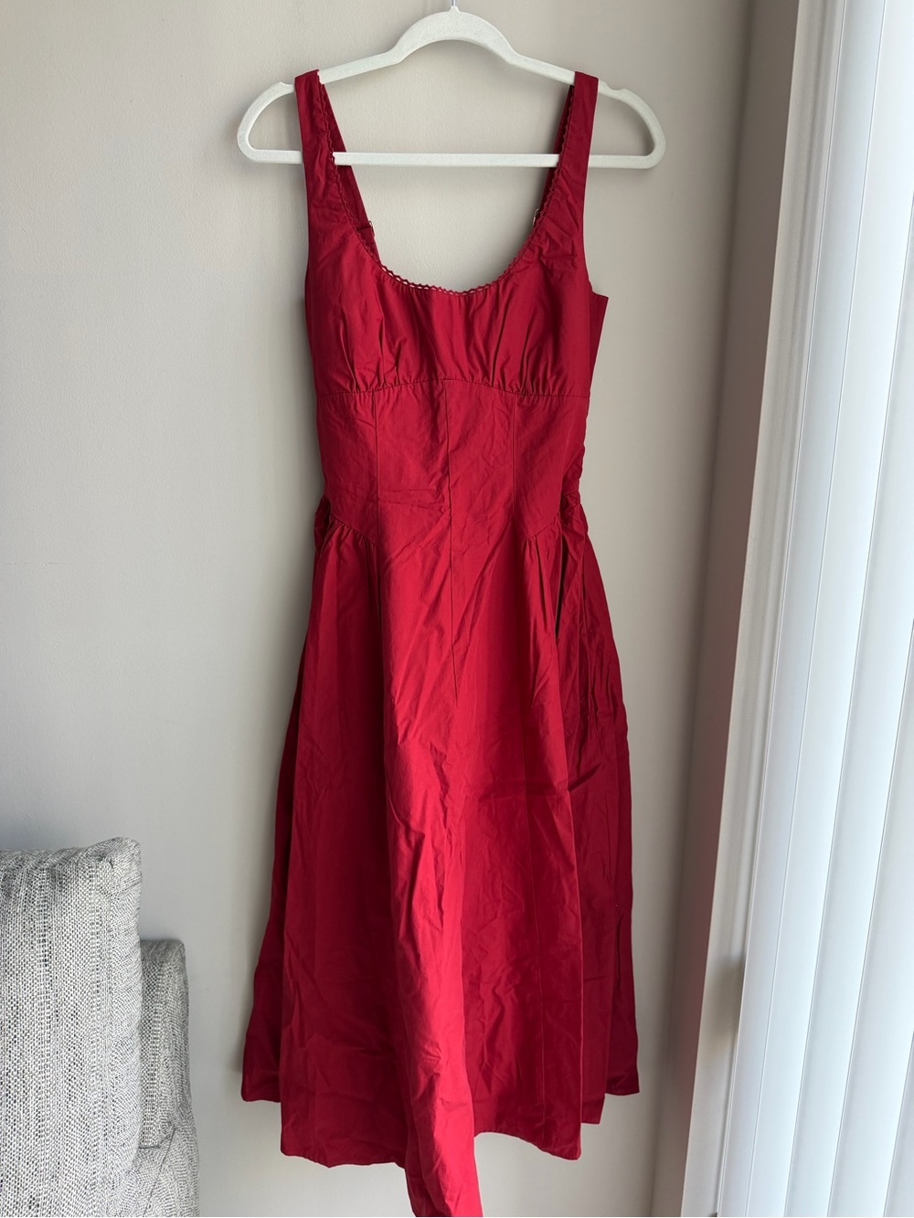 100% Cotton A&F Bra-Free Dylan Midi Dress